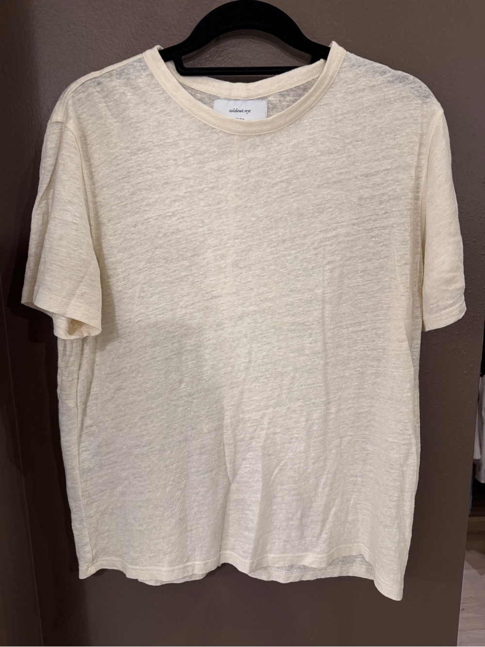 Sold Out NYC- The Linen Perfect Tee in Cream